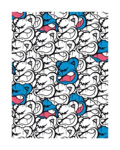 Image of "Dead Smile Pattern" Screenprint
