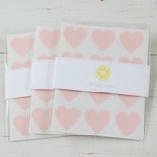 Image of 144 Pink Heart Stickers