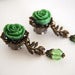 Glamsquared — 12.7mm 1/2 inch Roses on the Vine Steel Dangle Plugs