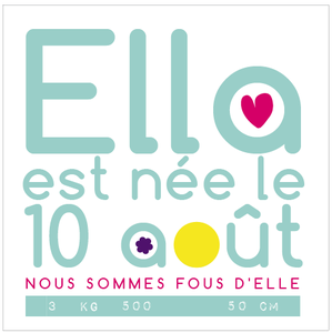 Image of Faire part collection Pétillante  - acte de naissance