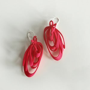 Image of Ribbon Earrings Pink