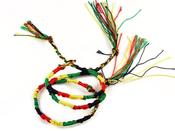 Image of Pair of rasta friendship bracelets