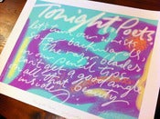 Image of Peter Horridge Limited Edition print: (3 only): 'Tonight, Poets'