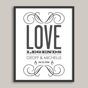 Image of Custom Wedding Print ♥ Series 1 ♥ (choice of 30 colours) - 20x25cm