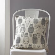 Image of Owls of the British Isles cushion cover