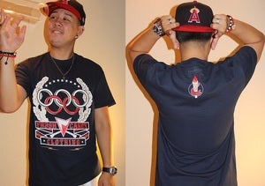 Image of Fr3sh & Cakey "Olympics" Men's T-Shirt in Navy