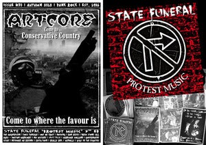 Image of ARTCORE ISSUE #30 + STATE FUNERAL ‘PROTEST MUSIC’ 7” EP
