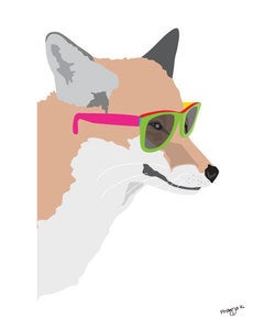 Image of Hipster Fox Print