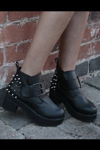 Image of Spike Back Buckle Boots