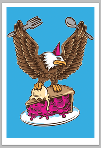 Image of dessert eagle giclee print