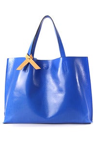 Image of 'Dive to Blue' Leather Shopper Bag