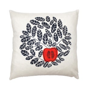 Image of an apple a day cushion - red.