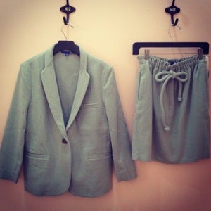 Image of Keds boyfriend blazer & tie-waist skirt