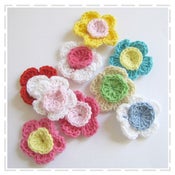 Image of Multi-Coloured Crochet Flowers