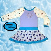 Image of Snowflake & Dreidel Hanukkah Twirl Dress - size 5/6
