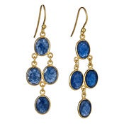Image of  " New " Kara Ackerman <i> Judie <i/> Oval Faceted Sapphire 4 Drop Earring
