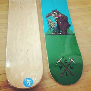 Image of Bear vs Man Skateboard Deck