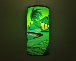 Image of Green Pendant Tiki Lamp by Dawn Frasier