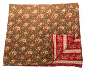 Image of French Provencal throw - Red & Green 