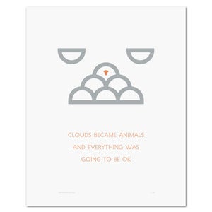 Image of Clouds & Animals Print - Screen Printed
