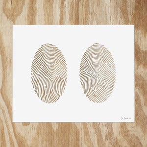 Image of Double Fingerprint {No Text} Paper Cutting