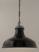 Image of BLACK ENAMEL | vintage industrial light shade | LARGE