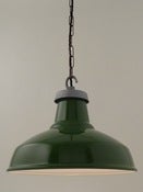 Image of GREEN ENAMEL | vintage industrial light shade | LARGE