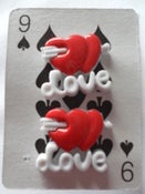 Image of Rockabilly Kitsch Retro LOVE Earrings with Heart and Arrow Detail 