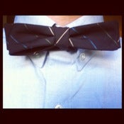 Image of Navy Handmade Adjustable Bow-tie