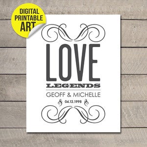 Image of Custom Wedding Printable JPEG or PDF ♥ Series 1 ♥ (choice of 30 colours) - 20x25cm