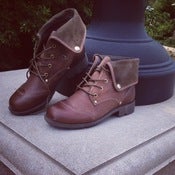 Image of brown boot with fold over cuff 