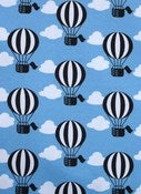 Image of Sky Blue Balloons organic interlock (by the half metre)