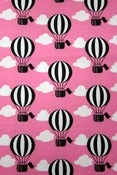 Image of Pink Balloons organic interlock (by the half metre)