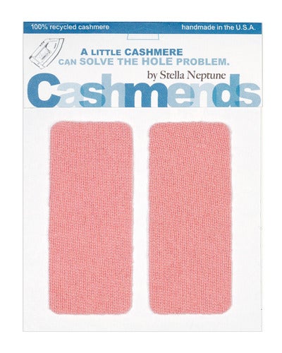 Image of Iron-On Cashmere Elbow Patches - Pepto Pink