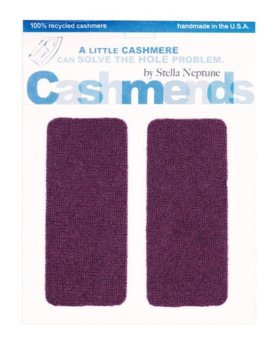 Image of Iron-On Cashmere Elbow Patches - RICH PLUM