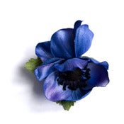 Image of Anemone Floral Clip - Indigo