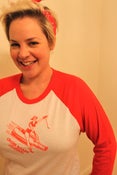 Image of Cross Roads Vintage Pin-Up Baseball T-Shirt: Women's