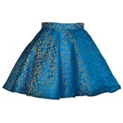 Image of Midas Jacquard Turquoise Full Circle Party skirt