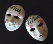 Image of Slut Whore ceramic masks