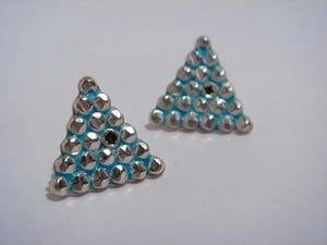 Image of Sterling Silver Pyramids with Black Diamond