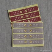 Image of Stickers "Hand made" rectangulaire - 2 coloris - par 6