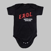 Image of E.R.O.L Keeps Kids Dancing Baby Grow (Black)