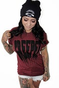 Image of Unisex Creeper Tee - Heather Cranberry
