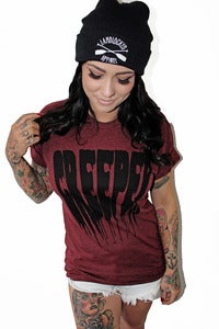 Image of Unisex Creeper Tee - Heather Cranberry