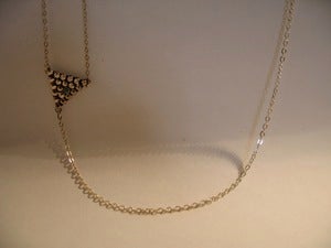 Image of Enameled Sterling Silver Pyramid Necklace with Emerald