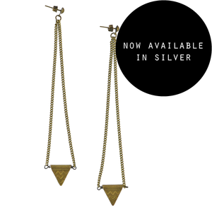 Image of Petra. Mini Aztec Triangle Earrings
