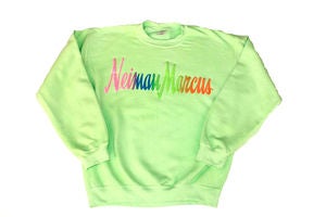 Image of Neiman Marcus "Neon Green" Crewneck