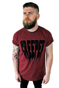 Image of Unisex Creeper Tee - Heather Cranberry