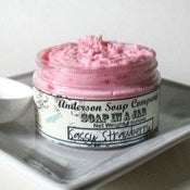 Image of Sassy Strawberry (4 oz. jar) Soap In A Jar (Fluffy Whipp) (Vegan)