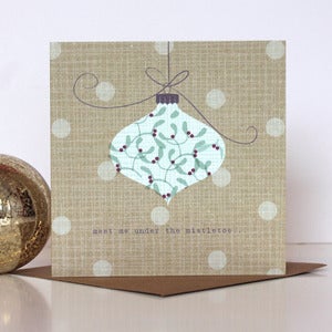 Image of 'Under the Mistletoe' Christmas Card